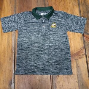Russell Oregon Ducks Boys Large Green‎ and Gray Polo Shirt